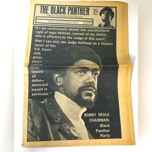 Vtg Blank Panther Party Newspaper